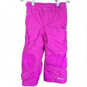 Columbia kids' Bugaboo Omni-tech expandable fuschia snow pants size XXS 4/5